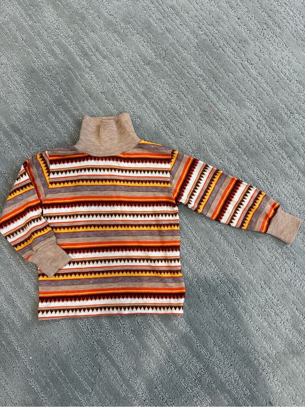 Vintage Health-Tex 70s Striped Turtleneck Top Made in USA Kids 4T Fall